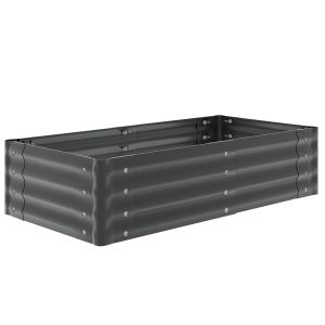 Canteiro elevado galvanizado, cinzento