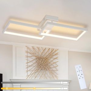 Nettlife LED luz de teto metal branco 48 w 80 cm moderna lâmpada regulável