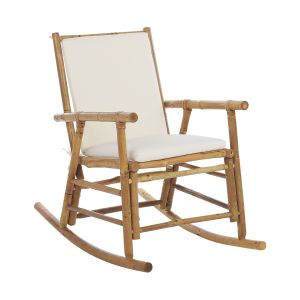 Cadeira de baloiço para jardim frigole bambu castanho