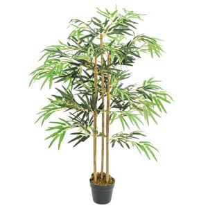 Árvore de bambu artificial 730 folhas 120 cm verde ergft2025