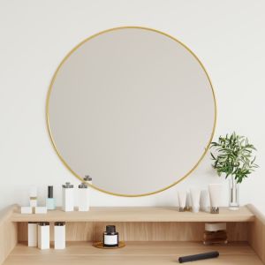 Espelho de parede redondo ø 60 cm dourado pt8120