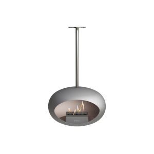 Lareira bioetanol suspensa sky nickel poste 120cm