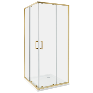 Cabine de duche tela 80 x 80 x 185 cm dourado