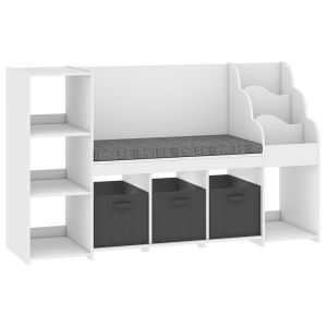 Estante infantil 137x40x80 cm mdf, tecido não tecido aiyaplay
