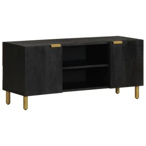 Móvel para tv - helloshop26 - estilo industrial - preto - 105x33x46 cm - ac