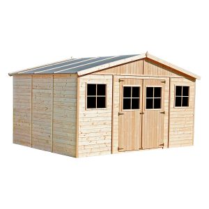 Garagem de madeira 320x418x188/246 cm (13,24 m²) vladimir