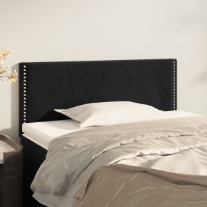 Cabeceira de cama veludo 100x5x78/88 cm preto ptob5740