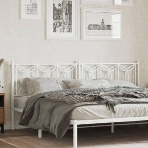 Cabeceira de cama 200 cm metal branco ptob4887