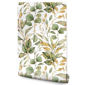 Papel de parede folhas plantas natureza para quarto decoração moderna