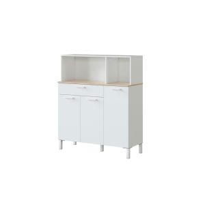 Armário de cozinha 3 portas blanco artik - roble canadian 108 x 126 x 40 cm