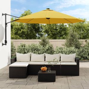 Guarda-sol de parede 290 cm amarelo ergft7656