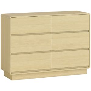 Cómoda com 6 gavetas 120x38x86 cm color marrón Homcom