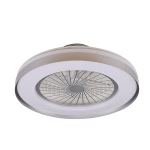 Ventoinha de teto silencioso com luz LED 40w landa prata 3 cct  ø50