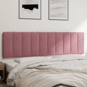 Almofadão de cabeceira 180 cm veludo rosa ptob2069