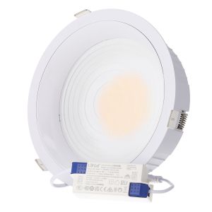 Downlight LED 40w 4 cct (tom de luz regulável) 140lm/w ugr17 driver lifud