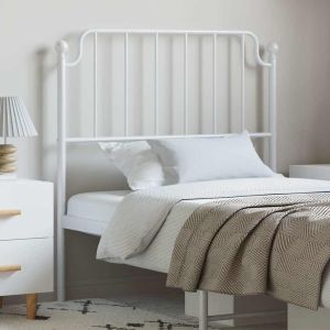 Cabeceira de cama 100 cm metal branco ergft5749