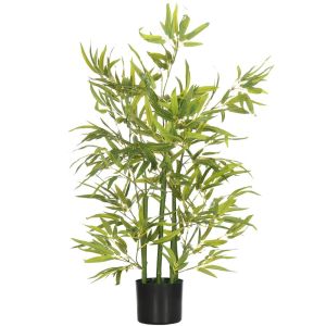Planta artificial ø15x90 cm peva color verde Homcom, casa - decoração