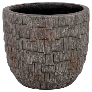 Vaso de fibra de vidro castanho 28x28x25h cm