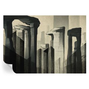 Papel de parede adesivo arquitetura bruta 208x146 tulup