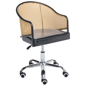 Cadeira home office redding pele sintética preto