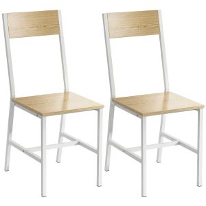Cadeiras de refeição 36x47x88,3 cm mdf e metal color marrón Homcom