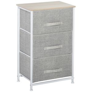 Mesa de cabeceira 45x30x71 cm color gris Homcom