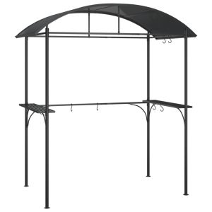 vidaXL cenador barbacoa estante lateral acero antracita 220x115x230 cm