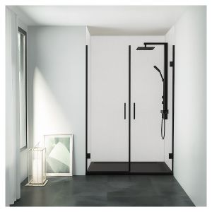 Ondee - kit  paneles murales nicho  terrazo 120cm perfil negro