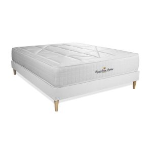 Conjunto de estrado branco + colchão royal palace bedding windsor (130x210
