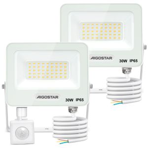 Aigostar LED outdoor spotlights com deteção de movimento 30w 4000k, 2 pcs