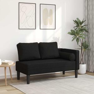 Chaise lounge com almofadões tecido preto wf847429