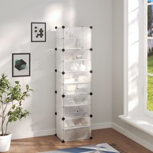 Sapateira 44x31,5x153,5 cm pp transparente pt1858