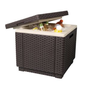 Keter geladeira de jardim ice cube castanho wxdxh cm 42x42x41