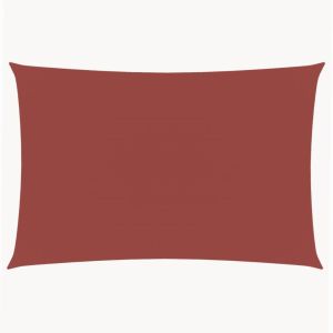 vidaXL toldo de vela rectangular tela oxford terracota 3,5x5 m