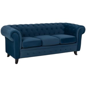 Sofá azul-marinho 199x82x76cm