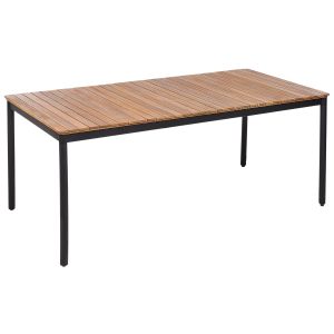 Mesa de refeição de jardim vallese 180 cm 90 cm madeira de acácia castanho