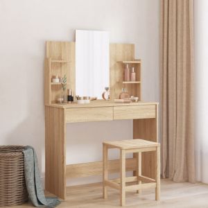 Toucador com espelho 96x39x142 cm cor carvalho sonoma pt8548