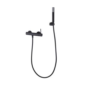 Torneira duche monza monocomando – preto mate – chuveirinho redondo