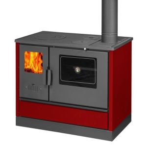 Balkan energy - fogão a lenha com forno e chapa - bordeaux - 7,9 kw