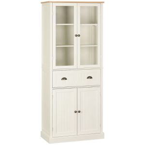 Armário de cozinha 76x40x182.5 cm color beige Homcom, casa - cozinha