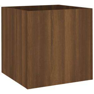 vidaXL jardinera roble marrón 40x40x40 cm madera de ingeniería