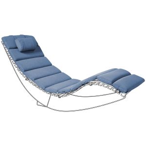 Almofada para espreguiçadeira brescia premium 180 x 60 cm azul