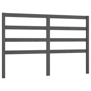 vidaXL cabecero de cama madera maciza de pino gris 146x4x100 cm