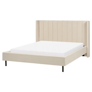 Cama bouclé villette 160 x 200 cm creme