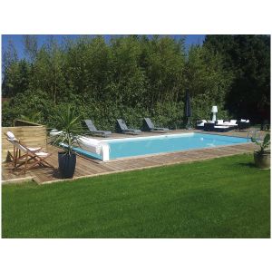 Piscina de madeira em kit retangular "oceano" - 9,20 x 5,20 x 1,44 m