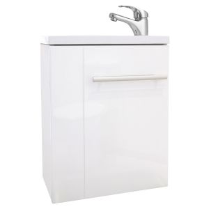 Ondee - lavatório compacto sam - 40cm - branco - lacado - fornecido em kit