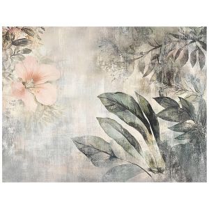 Papel de parede folhas flores 350x250 fotomurais quarto