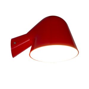 Candeeiro de parede minimalista "moric". 10w, base para lâmpada e14. Vermel