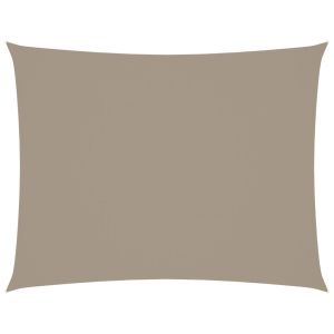 vidaXL toldo de vela rectangular tela oxford gris taupe 3x4 m