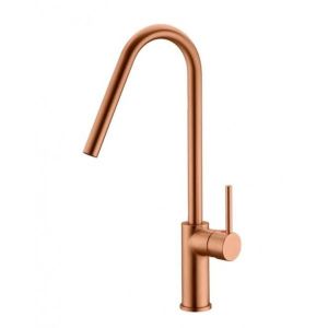 Torneira de cozinha de alavanca única de ouro rosa escovado série kenia
